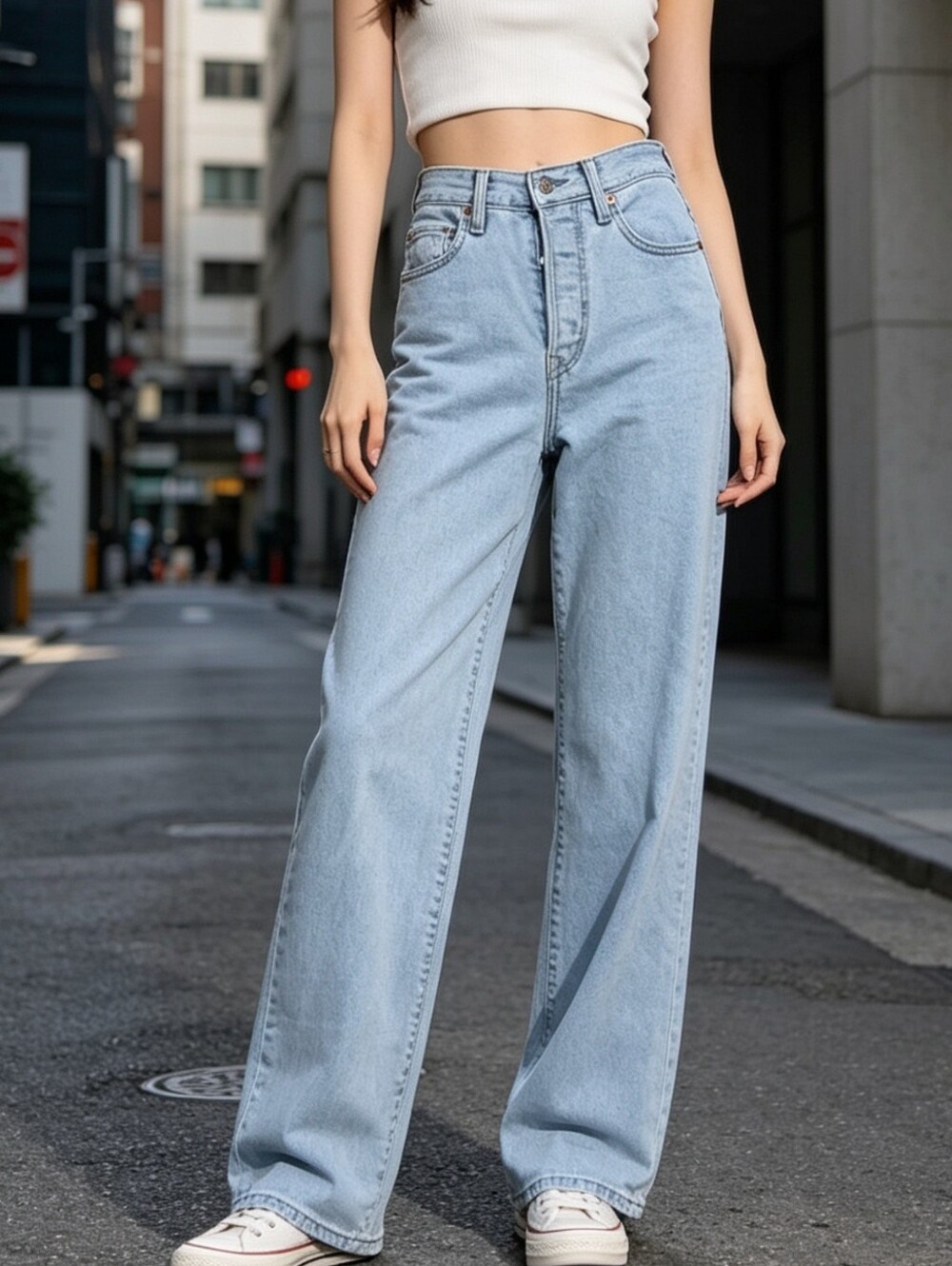 Levi's Ribcage Straight Ankle Jeans Size 25 Light Wash High Rise Wide Leg Denim